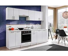 Muebles Cocina Completa,240 cms, Modulos de cocinas ref-07 (Blanco)