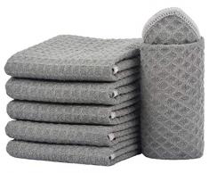 Sinland paños de Waffle Weave Paños de Cocina Trapos de Cocina paños de Microfibra Grueso Facial (Deep Color)