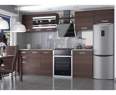 Muebles Cocina Completa, 300 cms, Modulos de cocinas ref-13 (Castaño)