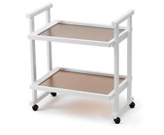 Arredamenti Italia 2210 ANTHONY carrito para servir de madera de haya Cherry 71 x 75 x 44 cm