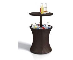 Keter Pacific Cool Bar - Mesa nevera para jardín, Color Marrón