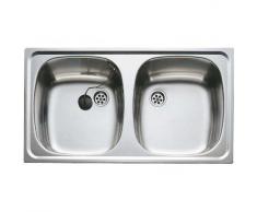 Teka - Fregadero Inox Teka E502C, 2 Senos, Mueble 80Cm