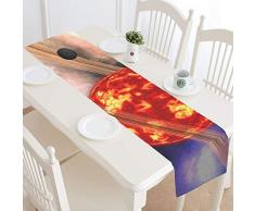 JEOLVP Sun Planet Elements Esta Imagen amueblada Camino de Mesa, Cocina Mesa de Comedor 16 x 72 Pulgadas para cenas, Eventos, decoración