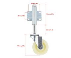 Ruedas Giratorias de Ruedas 4"Nylon Gate Wheel Spring Loaded Ruedas Giratorias Ruedas Resistentes 440Lbs Capacidad de Carga Para Muebles Carrito de Mesa