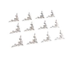 F Fityle Set 12 Antique Ángulo Recto Muebles Armario Gabinete Esquina Soporte - Blanco
