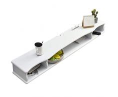Xyanzi-Estanterias para DVDs Estante Flotante Gabinete De TV Estante Para Set-top Box Sala De Video De La Pared. Estante De Almacenamiento Decorativo, Blanco, 100 * 24 * 16cm Estante de almacenamiento