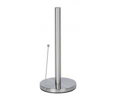 WENKO 53210100 Portarrollos de papel de cocina Clayton, Metal - Acero inox, 15 x 33 x 15 cm, Plata mate