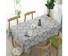 Meiosuns Mantel Gris Retro Mantel De Lino De Algodón Mantel Rectangular Adecuado para La Decoración De La Cocina Casera Varios Tamaños (100x140cm)