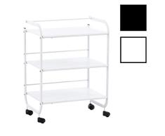 CLP Carrito De Servicios PL902 con Ruedas & 3 Niveles I Mesa Auxiliar con Ruedas I Carrito de Servicio de Salón, Cocina, Estética I Blanco