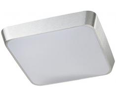 Trio 625911205 - Lámpara led de techo (bombilla led SMD de 12 W incluida, 29 x 29 x 5 cm, aluminio cepillado)
