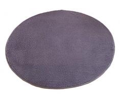 AnyuA Alfombras,Redonda Alfombra de Piso para Sala de Estar,Baño y Dormitrio Cojín Silla Plateado Gris (120 cm)