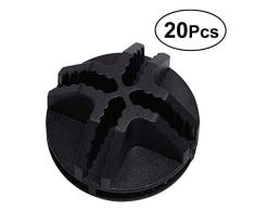 Dasket Conectores de Alambre de Cubo de plástico Negro Cierre de Armario Clips de Hebilla 20 Piezas, Organizador Modular de gabinete de Almacenamiento de Cubo