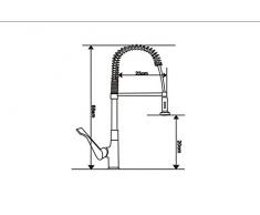 Gyps Faucet Kitchen Faucet Handle Inoxidable Lavabo Grifo Grifo de Cocina Completa Tres de Cobre con Agua Pura Cocina amueblada Cocina Grifo Mezclador Lavabo Plato envasado Esponja el Tubo de Entrada