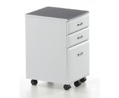 Hjh OFFICE 673801 Cajonera con ruedas EKON plateado para escritorio