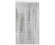 TRIXES Panel Cortina Cadena/Hilo Gotas de Rocío Blancas y Plata - Dimensiones Totales 90 x 200 cm - Cortina de la Puerta - Le Ayudará a Mantener Alejadas Las Indeseadas Moscas