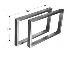 CHYRKA Estructura para tableros de Mesa Diseño pie de Mesa Acero Inoxidable 201 40x20-300 Comedor Mesa Estructura Pata (300x300 mm - 1 par)