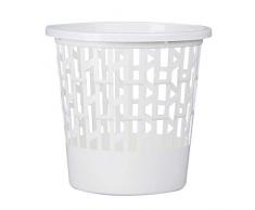 Papelera Plastico Blanca 27Cm