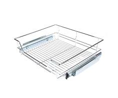 Cesta Extraible para Armario 60cm, Cajón Telescópico con Guías Telescópicas Cesto Extraíble para Armarios de Cocina en Gabinetes de Cocina y Dormitorio, Carga Máxima 20 kg