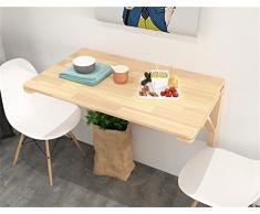 Mesa de pared Cqq Mesa Plegable de Madera Maciza Mesa pequeña Creatividad Escritorio de computadora Cocina Mesa de Almacenamiento Mesa Mesa Plegable (Tamaño : 80 * 60cm)