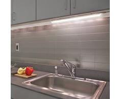 Luz Barra Tubo de Regleta Tira LED 9W para Bajo Mueble Armario de Cocina 573MM Longitud de Lampara Luz Neutra 4000K Lot de 1 Lampara de Enuotek