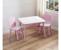 Delta, Juego de mesa y sillas para niños, color rosa