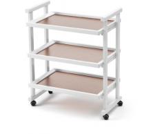 Arredamenti Italia 3310 GREGORY carrito para servir de madera de haya wengué 71 x 75 x 44 cm