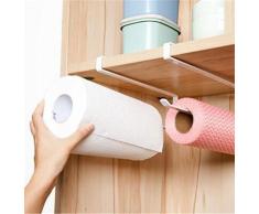 Hosaire Movimiento y Libre Perforado Wrap salvamanteles de plástico Soporte para Rollo de Papel de Cocina Toalla de Cocina Accesorio de Armario Rack de Almacenamiento de servilletas Soporte