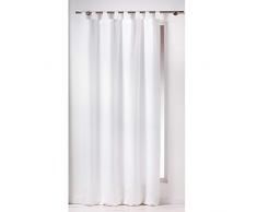 DOUCEUR DINTERIEUR - 1600515, Cortina Trabillas, 140 X 260 Cm, Essentiel, Poliéster Liso, Blanco