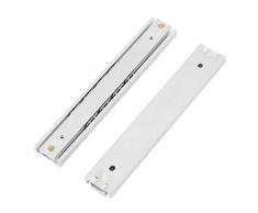 2 Unids/Set Diapositivas de Cajón Aleación de Aluminio Rodamiento de Bolas Gabinete Corredera Suave Extensión Completa Montaje Lateral Corredera(100mm)