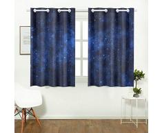 Cortinas de Cocina Starry Sky Elements Esta Imagen amueblada Cortinas de Ventana Conjunto de 2 Paneles para decoración de café de Cocina, 52"X 39", Lindas Cortinas de Ventana