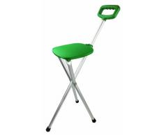 Highlander Easy Rest - Bastón con taburete integrado, color verde