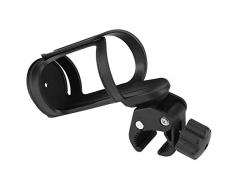 Titular de La Taza de La Rotación de 360 Grados del Estante del Almacenamiento del Universal para El Cochecito del Bebé Carrito de La Silla de Ruedas de La Bicicleta del Bebé Botella Negra