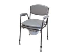 Drive medical TS 130 - Silla con retrete, color negro y plateado