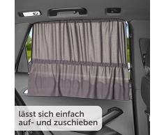 Laloona Protector solar para el coche / Cortina con protección UV, opaca, Tamaño XXL 68 x 50 cm, también para ventanas laterales grandes, color gris antracita