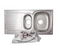 Pyramis 100133212 Sparta - Fregadero de cocina (acero inoxidable (100 x 50 cm, 1,5 B 1D)
