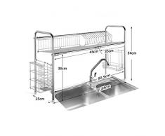 MENA HOME/ Tazón de fuente del fregadero del acero inoxidable Estante del drenaje del estante Estantes de la cocina Estantes del plato Almacenaje Suministros Estante de almacenaje