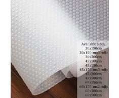 Hersvin 60x500cm (Tamaño Grande) Alfombra Antideslizante de EVA para Cajon, No Adhesivo, Impermeable Proteger Estantes, Cocina Gabinete, Refrigerador, Mesas (Transparente/Puntos, 60X500cm)