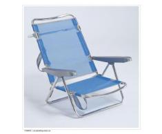 Alco - Silla Cama Playa Aluminio Fibreline Color Azul Turquesa (30 1-607AZ)