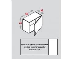 FINSA - MODULO COCINA EXCELENCE MODULO SUPERIOR SOBRECAMPANA 60 PUERTA, INTERIOR BLANCO (45x60x32) (Blanco)