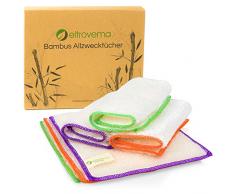 Toallas de bambú multiusos, 6 piezas, toallitas de limpieza, paños de cocina, antibacterianos, hipoalergénicos, lavables, 100% viscosa