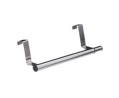 Relaxdays, Plateado, 40 cm de Ancho Colgador Trapos Cocina para Puerta, Acero Inoxidable