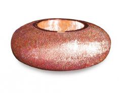 Näve Leuchten 3052021 - Lámpara de mesa (metal y cristal, no incluye las bombillas, 20 cm de alto, 55 cm de diámetro), color rojo