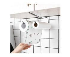 VPbao - 1 rollo multifuncional para colgar en la oficina, rollo de papel, taza, servilletas, servilletas, gabinetes de almacenamiento, sin taladrar para cocina o baño, color #2: negro. talla única