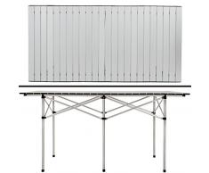 TecTake Mesa Plegable de Aluminio portátil Camping terraza jardín Mesa Multifuncional - Varios Modelos - (No. 401170: 140 x 70 x 70 cm)