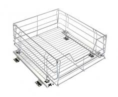 Maximex Organizador Cocina, Cestas Extraibles para Muebles de Cocina, Sistema Deslizante para Cajones y Gabinetes, Cestas Organizadoras, Estanterias Metalicas, Muebles de Cocina, 50 x 23 x 50 cm