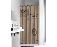 Sealskin Cortina de Ducha Savon de Provence, 180 x 200 cm, Poliéster y Algodón, Marrón