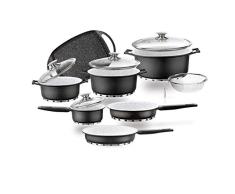 Batería de cocina Profesional de Titanio con Fondo de Piedra Completa