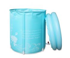 Neilyn Bañera inflable Environmental Water-save cubo de baño plegable Baño de bañera para baño turco Sauna Baño Doble uso Bañera plegable Bañera Barril Espesar Medicamentos de plástico Cilindro de ducha Bañera de hidromasaje