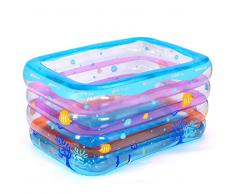 FACAI888 Cuarto Anillo hinchable en la piscina rectangular / adultos plegables bañera inflable / bañera inflable baño / inflable para adultos / Multicolor