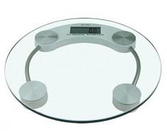 BASCULA DE BAÑO DIGITAL PRECISION 150 KG PESO CRISTAL VIDRIO TEMPLADO REDONDA